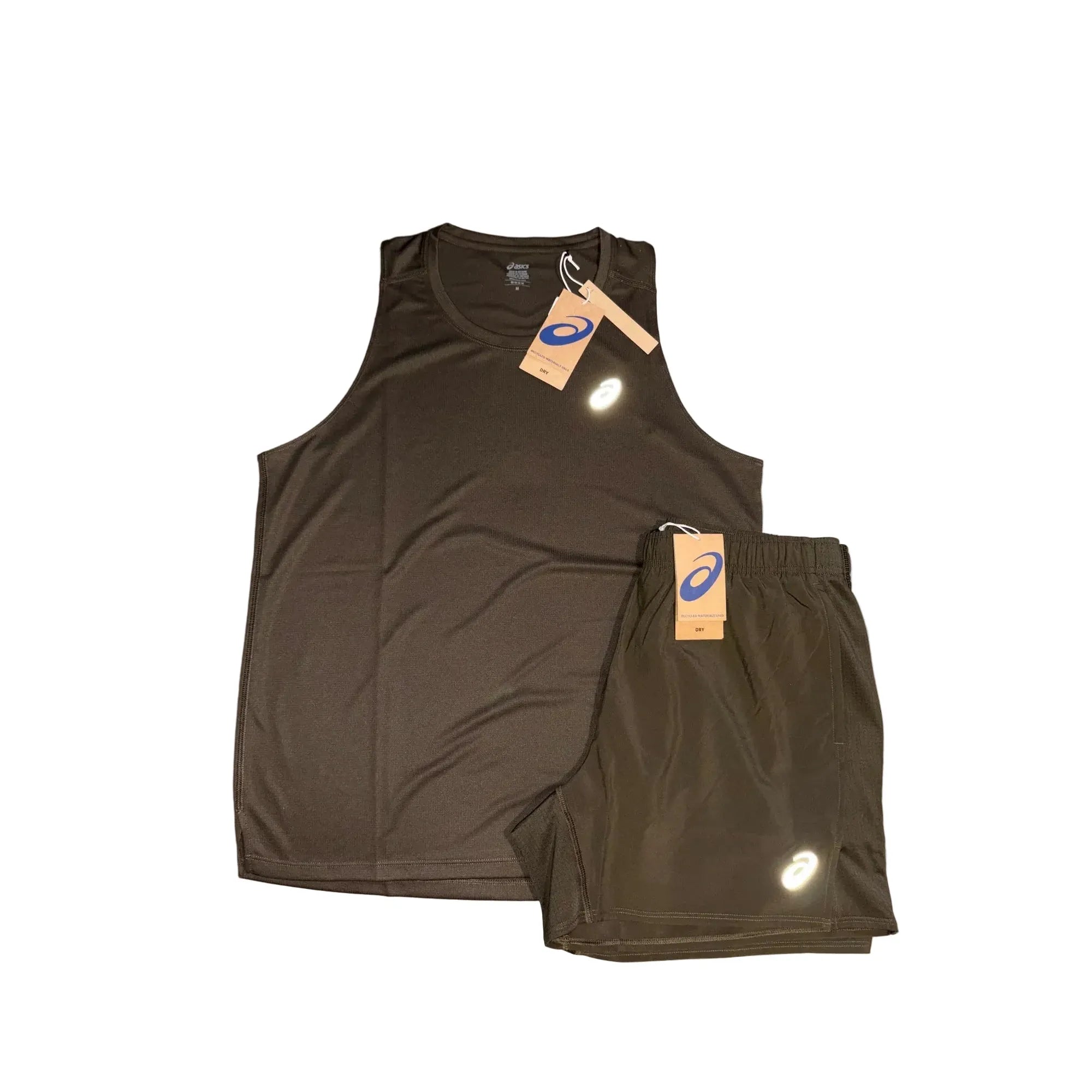 ASICS - Core Vest and Shorts Khaki